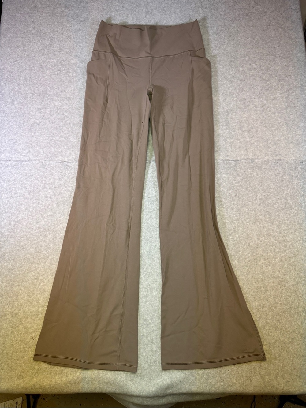 Athleta High-Waist Salutation Stash Flare Leggings in Brown
